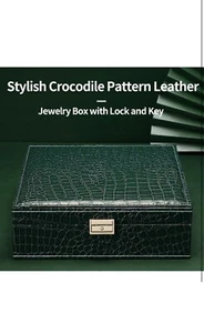 Large Jewelry Box for Women Girls Jewelry Organizer 2 Layer Jewelry Case Storage - Picture 1 of 6