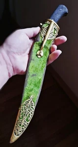 Antique Indian Mughal Gold- Koftgari Wootz Kard Dagger. Superior! - Picture 1 of 21