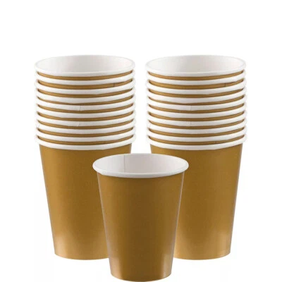 Gold Party Supplies Cups 20 Pack Birthday Wedding Engagement Milestone Princess - Image 1 of 2