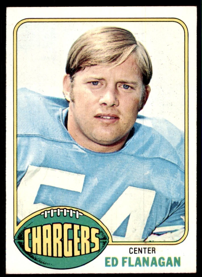 1976 Topps Ed Flanagan Football Card San Diego Chargers #157 - Image 1 of 2