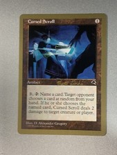 Gold Border Cursed Scroll	 Tempest - Magic the Gathering  Mtg Artifact