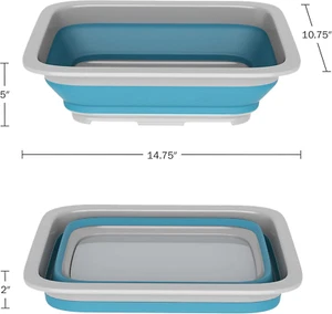 Collapsible Bucket - 7.27-Liter Multipurpose Wash Bin for Camping, Beach Trip... - Picture 1 of 12