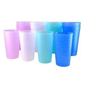 32 oz Plastic Drinking Cups Reusable - Large Unbreakable Drinking Glasses set... - Picture 1 of 7
