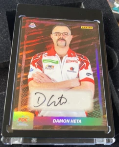 Panini 2025 PDC Darts WM Trading Card - Damon Heta Auto /75 - Bild 1 von 2