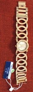 Womens Weiqin Gold Tone Watch Interlocking Circles - Picture 1 of 4