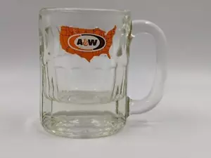 Vintage A&W 8oz. Root Beer Glass Mug USA Map Logo 1972-1975 - Picture 1 of 7