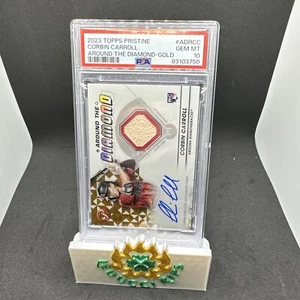 2023 Topps Pristine Corbin Carroll /50 GOLD Around the Diamond Auto PSA 10 ๐ฅ - Picture 1 of 7