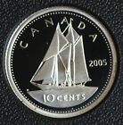 2005 Canada Classic Bluenose design proof 10 cent from set sterling silver