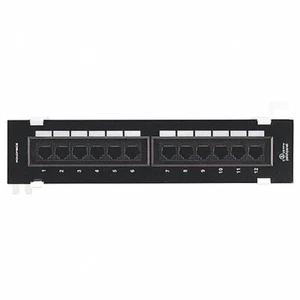 Monoprice 12-port Vertical Cat5e Mini Patch Panel, 110 Type (568A/B Compatible) - Picture 1 of 7