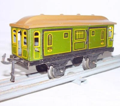 Bing Germany O Gauge LUGGAGE & POSTAL GOODS VAN WAGON Tin Plated Nice! `36 RARE - Image 1 of 4