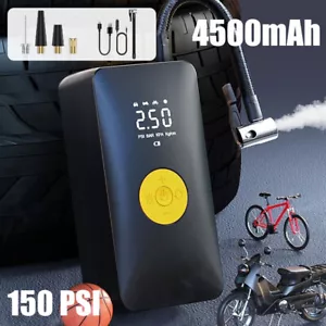 150 PSI Car Tire Inflator Motorcycle Air Pump Compressor Portable Rechargeable - Picture 1 of 9