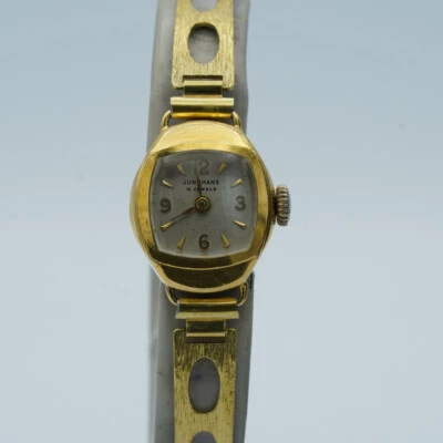 Reloj Junghans Damas 25Mm Acero Chapado en Oro De Colección Raro Cuerda Manual Jh051 M014 Foto 1 de 4