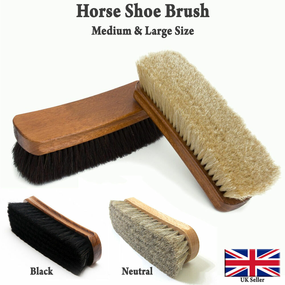 large horsehair shoe polishing brush