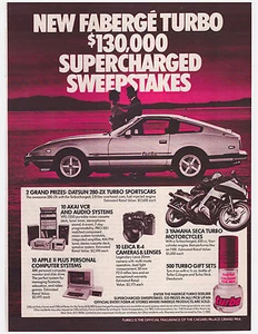 Sorteo original 1982 Fabergé Turbo Colonia superalimentado impresión anuncio - 280-ZX - Imagen 1 de 1