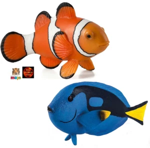 Clown + Tang Fisch Paar Nemo + Dorie Spielzeug Modell Figuren Mojo Tortenaufleger NEU - Bild 1 von 3