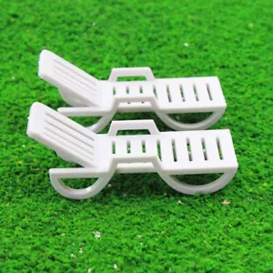 TYS15025 6pcs Model Railway Layout G Scale 1:25 Sun Loungers Beach Chairs Bench - Picture 1 of 6