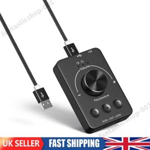USB Volume Control Knob 3 Modes Bluetooth-Compatible5.1 One-key Mute 3.5mm AUX - Afbeelding 1 van 12