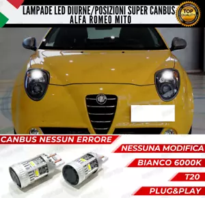 COPPIA T20 LED CANBUS DIURNE / POSIZIONI ALFA ROMEO MITO 100% NOERRORE PLUG/PLAY - Bild 1 von 4