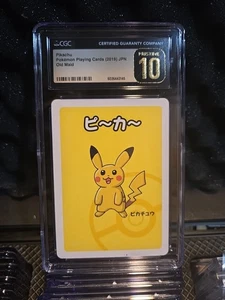2019 Pokemon Old Maid Japanese Pikachu CGC Pristine 10 - Picture 1 of 2