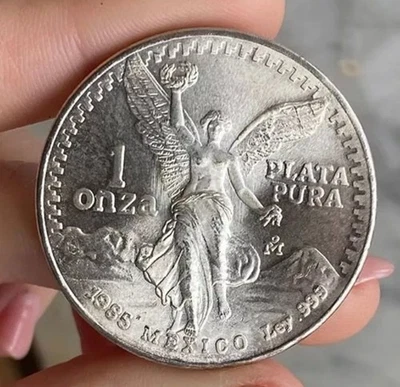 1 ONCIA OZ 1985 MESSICO ARGENTO SILVER PURO 999 FIOR DI CONIO UNC - Immagine 1 di 3