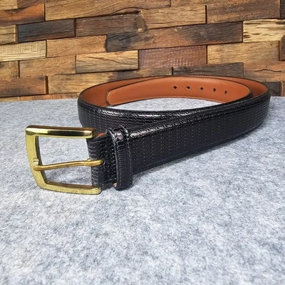 Cinturón Trafalgar 36 cuero negro hecho en EE. UU. Foto 1 de 4