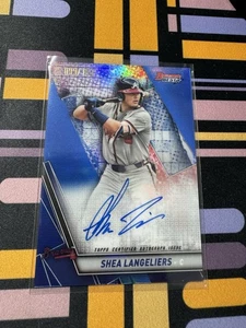 Shea Langeliers 2019 Bowman's Best Auto Blue Refractor/150 B19-SL - Imagen 1 de 3
