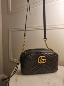 Gucci Marmont Crossbody Small Black Leather - Picture 1 of 23