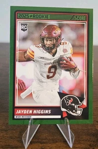 Jayden Higgins 2025 Score #55 (RC) Green Parallel Houston Texans - Bild 1 von 2
