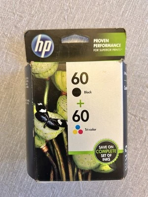 Pacote combo cartucho de tinta HP #60 preto e #60 tricolor NOVO - EXP dezembro 2012  - Imagem 1 de 4