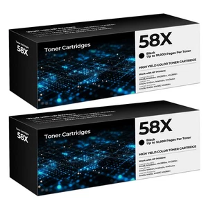2 pezzi 58x CF258X cartuccia toner nero ad alta resa per HP LaserJet Pro M404n M428dw - Foto 1 di 5