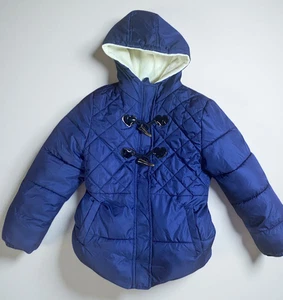 Pink Platinum Mädchen Steppjacke Mantel mittelblau mit Kapuze - Bild 1 von 10
