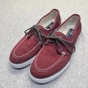 Polo Ralph Lauren Schuhe Herren 13 dunkelrot Lander Boot Deckschuh Komfort Canvas - Bild 1 von 13