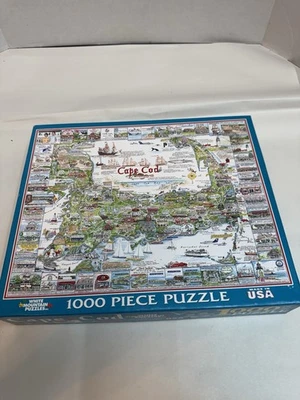 CAPE COD White Mountain  Jigsaw Puzzle 1000 Piece  COMPLETE!  RARE OUT OF PRINT! - Image 1 of 4