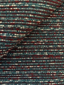 LELIEVRE/Scalamandre "MARACAS/Massai" Green/Teal &Wine Red texture-$468-26"x25"L - Picture 1 of 6