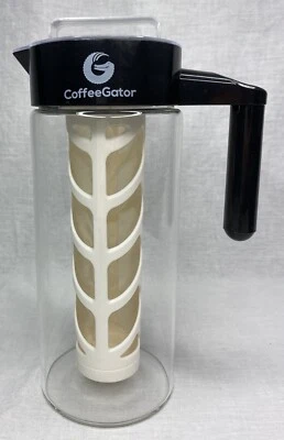 Cafetera helada Coffee Gator Cold Brew 47 oz jarra jarra vidrio jarra filtro Foto 1 de 4