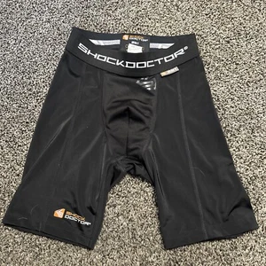 Shock Doctor 221 Adult Core Compression Black Shorts w Cup Pocket Sz Medium - Picture 1 of 3