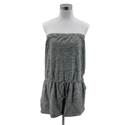 Mameluco Banana Republic para mujer grande gris algodón con cordón fuera del hombro Foto 1 de 4