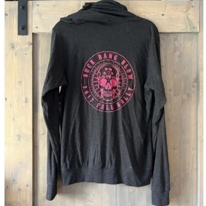 Bike Week 2017 Suck Bang Blow Fall Motorcycle Rally Black Pink Skull Hoodie XL - Picture 1 of 8