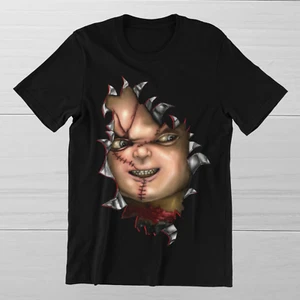 Camiseta Chucky Vieja Escuela Años 90 Halloween Película de Terror en Anillo Camiseta de Algodón Hilada - Imagen 1 de 6