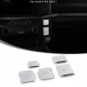Cubierta de enchufe de alimentación/USB de control delantero y trasero para Ford F150 2021-2022 cromada - Imagen 1 de 9