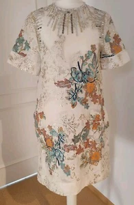 h m conscious exclusive Kleid Gr. 34 XS Stickerei Blumen Neu Einwandfrei - Bild 1 von 17