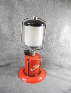 Vintage Gas Lantern Camping Lamp Wide Base Tall with Handle Retro Collectable - Picture 1 of 17
