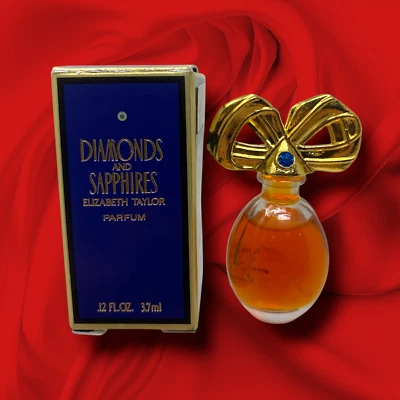 Mini Splash de perfume puro de diamantes y zafiros de colección Elizabeth Taylor .12 fl oz Foto 1 de 4