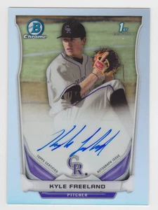 KYLE FREELAND 2014 Bowman Chrome Draft Prospect Rookie Refractor Auto Rockies RC - Picture 1 of 6