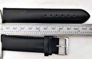 Cinturino Orologio pelle Nero 20mm Zentra Marca Cinturino Nuovo Imbottito E685 - Picture 1 of 3