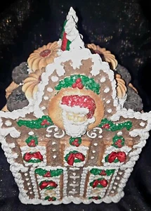 Nieman Marcus Sweet Savanah Weihnachten Tischplatte Konfekt Lebkuchenhaus - Bild 1 von 15