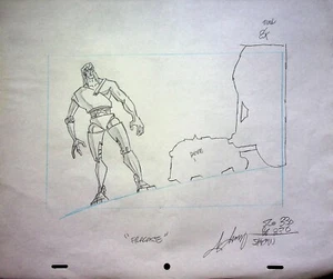 Fracasse 1999 TV SERIES  SIGNED Moises Macasinag Production Hand Drawn Pencil - Picture 1 of 2