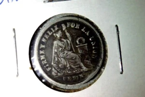 1874 PERU .900 Silver , 1 Dinero - Picture 1 of 2