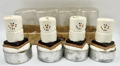 Set Of 4 The Original S’mores Candles Tealight Vintage Unburned In Box 3” NOS - Image 1 of 4