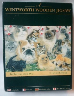 Wentworth Twelve Cats and a Dog Howard Robinson 250 Piece Wooden Jigsaw Puzzle - Image 1 of 4